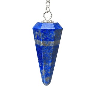 <b>Top</b> Selling Lapis <b>Crystal</b> Pendulum Conical Shape Polished Carving Beautiful Dowsing Tool Energy Healing Wholesale Perfect - Product Image 4