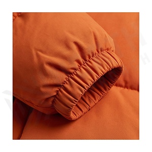 Hooded Quilted Waterproof <b>Bubble</b> Jacket Black Full Sleeve Winter Windproof Cotton Shell Knitted Fabric Polyester Filling Stand - Product Image 6