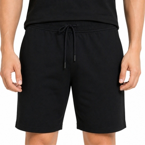 Men Two Piece <b>Set</b> Sleeveless Tank Top And Shorts Solid Black Casual Summer Wear Breathable <b>Knitted</b> Cotton Gym Outfit <b>Set</b> For Men - Product Image 4