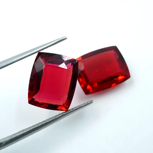 พลอยมรกตแดงเพาะเลี้ยงในห้องปฏิบัติการ: รูปทรงคุชชั่นเจียระไน, 10 กะรัต (คู่) 2 ชิ้น - Product Image 6