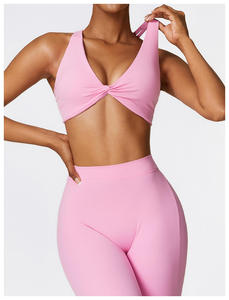 Conjunto Deportivo de 2 Piezas en Color Sólido, Bra Deportivo y Pantalones Acampanados Suaves para Yoga, Conjuntos de Entrenamiento para Mujer, Conjuntos de Gimnasio y Fitness - Product Image 6
