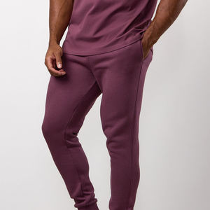 Conjunto Deportivo 2 en 1 para Hombre, con Capucha, Color Morado, Anti-Pilling, Manga Larga, Color Sólido, Informal, 100% Algodón, Ligero, para Otoño - Product Image 2