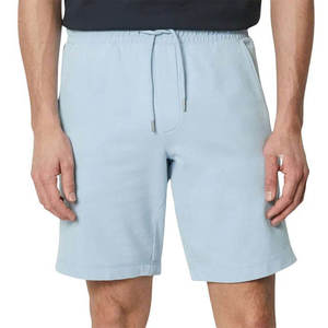 Pantalones Cortos Deportivos Casuales de Felpa Francesa para Hombre, Cintura Elástica, Color Sólido, Tejido de Punto, Estilo Urbano - Product Image 1