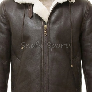Men Genuine Shearling Leather <b>Jacket</b> Winter Warm <b>Fur</b> <b>Lined</b> <b>Jacket</b> For Men's In Adult Size leather <b>Jacket</b> - Product Image 3