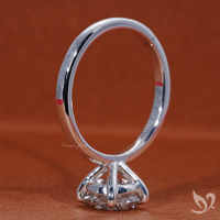 Bague de fiançailles solitaire en diamant de laboratoire rond de 2 carats certifié IGI en or blanc 18 carats