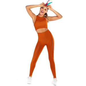 Ensemble de vêtements de sport personnalisés pour femmes, nouveau design, meilleure qualité, ensembles de yoga de haute qualité, ensembles de soutien-gorge de yoga sans couture et leggings - Product Image 3