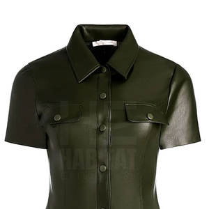 ชุดเดรสหนังแท้นุ่มสบายสำหรับผู้หญิง ทรงพอดีตัว วัสดุทนทาน ดีไซน์ทันสมัย เหมาะสำหรับทำงานและงานปาร์ตี้ - Product Image 5