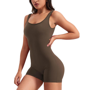Butt Lifting Yoga <b>Jumpsuit</b> Women Seamless Gym Bodysuit Ribbed Texture High Waist Spandex Polyester Compression Fitness Wear - Product Image 3