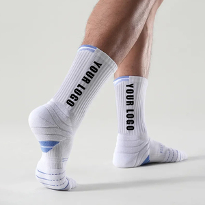 Chaussettes de sport professionnelles en tricot, design personnalisé, chaussettes de basketball unisexes, logo personnalisé, chaussettes de sport tubulaires - Product Image 2