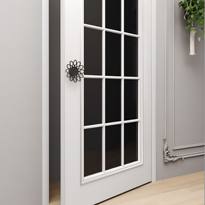 Modern Stainless Steel Flower Starburst <b>Door</b> <b>Knob</b> Set Matt Black PVD Gold <b>Antique</b> <b>Brass</b> Cabinet Pulls Main <b>Door</b> Hardware - Product Image 1