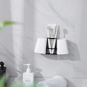 Soporte de pared multifunción para cepillos de dientes con dispensador de pasta dental y organizador de drenaje para baño - Product Image 3