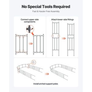 Arco da Giardino in Metallo 94.5 X 59 X 15.8, Robusto Traliccio da Esterno, Pergola Facile da Montare 94.5 (H) X 59 (L) X 15.8 (P) - Product Image 4
