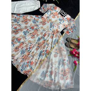 ชุดเดรสงานเลี้ยงสไตล์แฟนซีแบบ Anarkali ดีไซน์เนอร์  ชุดราตรีใหม่ - Product Image 5