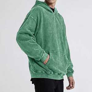 Sudadera con Capucha de Alta Calidad 100% Algodón, Lavado Ácido, Bordada, Estilo Vintage Urbano, Suéter de Invierno con Aspecto Desgastado, Venta al por Mayor - Product Image 2