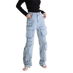 Servicio OEM, Personalizable, en Grandes Cantidades, Jeans Casuales para Mujer, Resistentes al Agua y al Viento, Último Diseño, Colores Modernos - Product Image 1