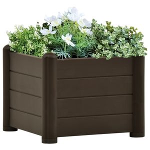 Pots et jardinières carrés surélevés en polypropylène Mocha de 16,9 pouces - Product Image 1