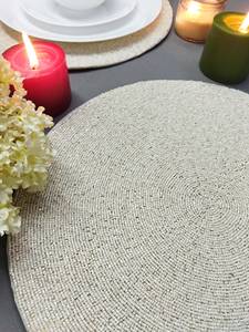 Set de table en coton polyester antidérapant motif bohème, creux, or et argent, diamètre 300 mm, écologique, pour cuisine Cedar Space - Product Image 6