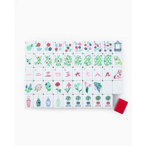 Tuiles de Mahjong en Acrylique 160 Cartes Thème Noël Rouge Idée Cadeau de Jeu Durable - Product Image 3