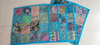 Sari indien ethnique vintage à motifs, patchwork brodé, fait main, écologique, fermeture éclair, 16x16 pouces, pour la maison, l'hôtel, le mariage
