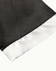 Hooded Boxing Robe Satin Black White Trim Polyester Durable Gym Wear Comfortable All Seasons Boxing Costume <b>Dummy</b> Men Women - Product Image 4