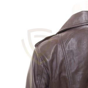 แจ็คเก็ตหนังผู้หญิงคุณภาพสูงขายส่ง แจ็คเก็ตหนังมอเตอร์ไซค์สำหรับผู้หญิงแบบเย็บติดกัน ระบายอากาศได้ดี เหมาะสำหรับฤดูหนาว - Product Image 6