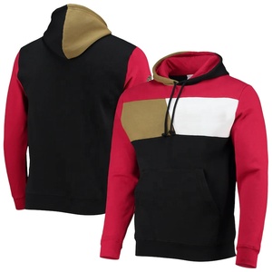 Pull à capuche unisexe en coton 100 % avec blocs de couleur, style uni, pour homme, coupe oversize, idéal pour l'hiver – Vêtements en gros - Product Image 2