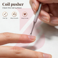 Empujador de Cutículas de Doble Punta, de Acero Inoxidable de Grado Médico, con Puntas de Precisión, Antideslizante, Ergonómico y Resistente al Óxido