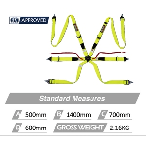 Arnés de Seguridad para Deportes de Motor FIA 8853 2016 de Marca Privada, Fabricante ODM TBRACING, Cinta Fluorescente de Alta Tensión al por Mayor - Product Image 4