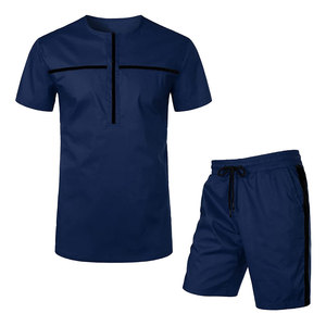 High Quality Summer Wear Tshirt and Shorts <b>Set</b> Custom Logo Cotton Men Shorts and T Shirt <b>Sets</b> - Product Image 1