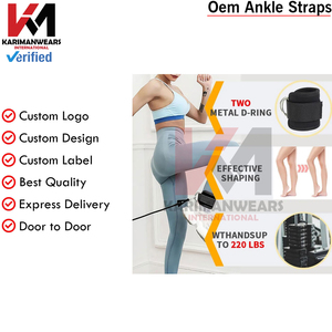 Fabricant professionnel de sangles de cheville pour la musculation du bas du corps, avec fermetures réglables et production directe en usine - Product Image 4