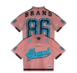 Camiseta Deportiva Personalizada de Estilo Urbano para Hombre, Camiseta Deportiva de Poliéster con Bordado y Sublimación Personalizados, Camisetas de Fútbol Americano - Product Image 1