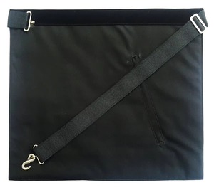 30th Degree Scottish Rite Leather Masonic <b>Apron</b> <b>White</b> & Black Custom Hand Embroidery Square Shape Custom Logo - Product Image 4