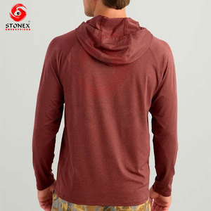 Vente en gros de sweats à capuche de pêche pour hommes, protection UV, séchage rapide, manches longues, performance athlétique - Product Image 2