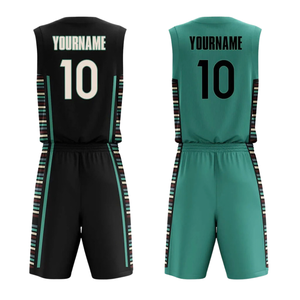 Maillot de basket-ball personnalisé sublimé, uniforme à séchage rapide, nom et numéro, kit sportif sans manches pour adultes - Product Image 2