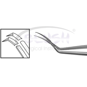 Pinzas de Capsulorrexis Curvas Inamura con Marcas, Incisión de 1.8mm, Instrumento Oftálmico de Acero Inoxidable de Blush Surgical - Product Image 3