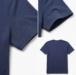 เสื้อยืดคอกลมแขนสั้นสีเทาสำหรับผู้ชาย ผ้าเจอร์ซีย์คอตตอน 100% ทรงปกติ สไตล์ลำลอง สีพื้น ผ้าถักย้อมสีเรียบ - Product Image 3