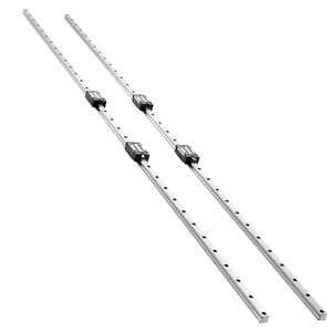 Kit Guida Lineare HGR20 2 pz 2000mm con Blocchi di Scorrimento Antiruggine ad Alta Precisione e 4 Blocchi di Scorrimento per Guide Lineari 78.74 - Product Image 1