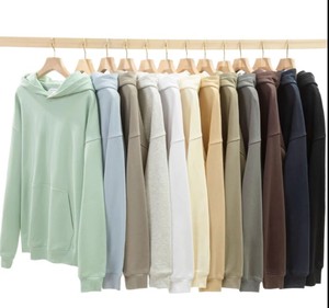 เสื้อฮู้ดดี้ลำลองแขนยาวทรงปกติ ผ้าฝ้ายแท้ 100% น้ำหนัก 350 กรัม ทรงหลวมไหล่ตก ผ้าฟลีซหนานุ่ม สำหรับฤดูหนาว ผู้ชาย แห้งเร็ว - Product Image 4