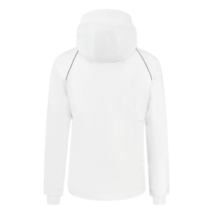 เสื้อแจ็คเก็ตผ้าแคนวาสกันลมแบบมีฮู้ดสีขาวสำหรับผู้ชายสั่งทำพิเศษ ระบายอากาศได้ดี ทรงปกติ สไตล์สตรีทแวร์ เหมาะสำหรับเล่นกีฬากลางแจ้งในฤดูหนาว - Product Image 2