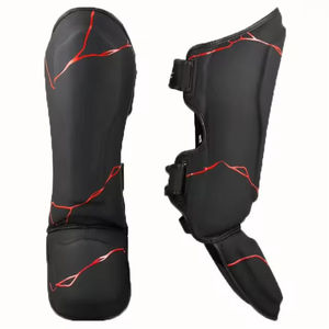 Protège-tibias de boxe en gros fabriqués en usine avec protège-pieds amovibles, protection corporelle en PU pour l'entraînement de MMA et de kick-boxing - Product Image 1