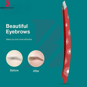 Pinzas de Precisión Inclinadas con Recubrimiento de Diamante, Fáciles de Usar y con Agarre Cómodo, Perfectas para Depilación, Modelado y Cuidado de Cejas - Product Image 5