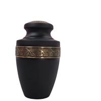 Nouvelle urne funéraire artisanale Uzair 2022, style européen, noire, personnalisable, pour adultes, cendres humaines, design artisanal durable, 200/220