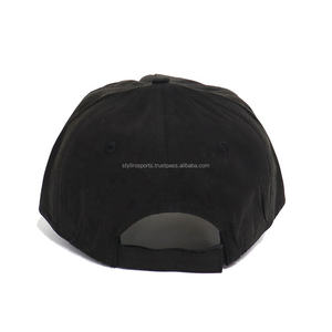 Conception personnalisée 6 panneaux A Frame Hats Flat Embroidery Fit Blank Black Wholesale Logo Men Sports Baseball Cap - Product Image 3
