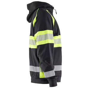 Sudaderas de alta visibilidad con tiras reflectantes para trabajadores de la construcción, sudaderas de trabajo de forro polar en venta. - Product Image 6
