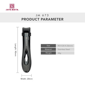 Coupe-ongles en acier inoxydable durable JAYA MATA JM673 avec lame courbée et ouverture de mâchoire de 20 mm pour ongles épais - Product Image 5