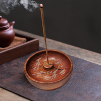Support d'encens parfumé à la rose et au bois de santal naturel, porte-parfum traditionnel pour la décoration religieuse et spirituelle
