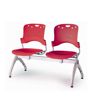 Silla comercial moderna de acero y marco de aluminio para sala de espera con diseño duradero para uso en hoteles escolares y hospitales - Product Image 1