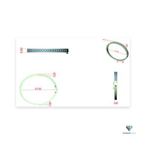 3.465 CT White Gold Round Lab Grown Diamond Channel Set <b>Bangle</b> <b>Bracelet</b> in 18K 14k Solid Gold - Product Image 6