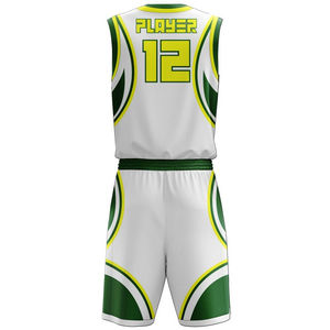 Ensemble d'uniformes de basketball en gros, maillots et shorts personnalisés par sublimation, vêtements de sport d'équipe pour les jeunes, les adultes, les écoles et les tournois - Product Image 6