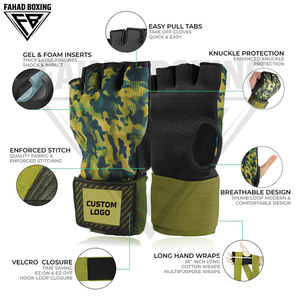 Vendas de Boxeo Personalizadas de la Más Alta Calidad con Logotipo Impreso, de Algodón y Goma, Absorbentes de Impactos y Transpirables - Product Image 3